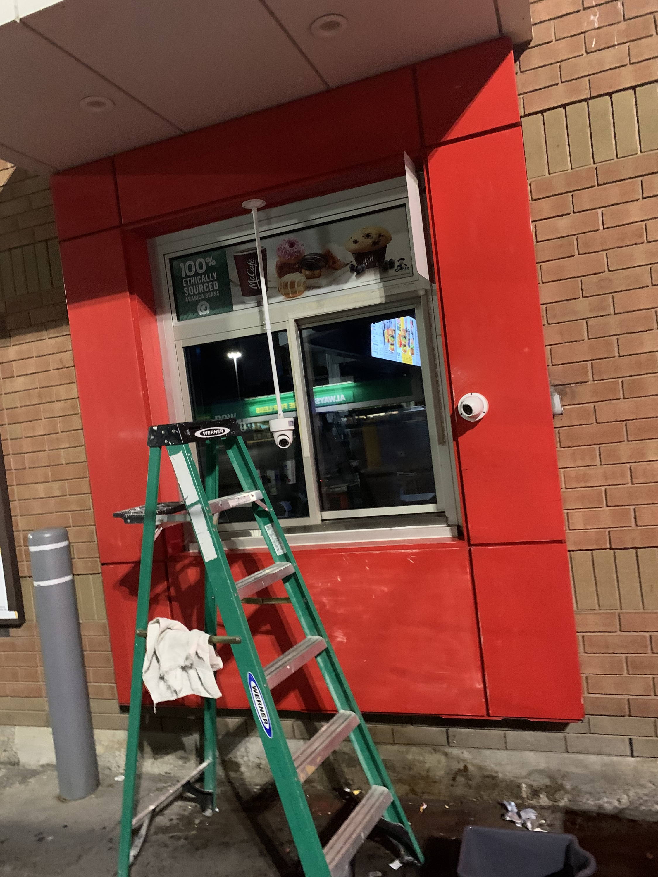 McDonald's drive-thru painted