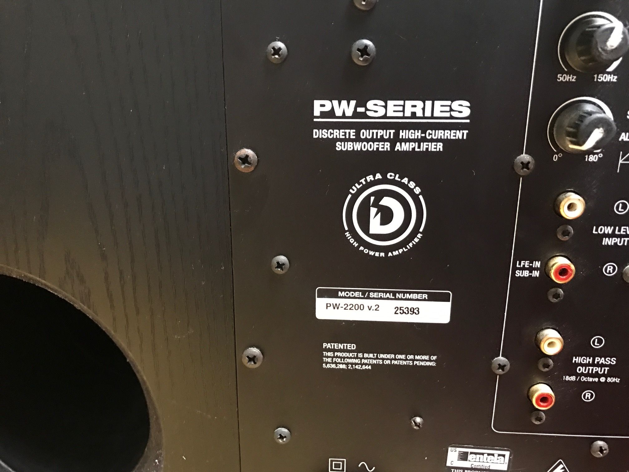 Paradigm pw 2200 store subwoofer