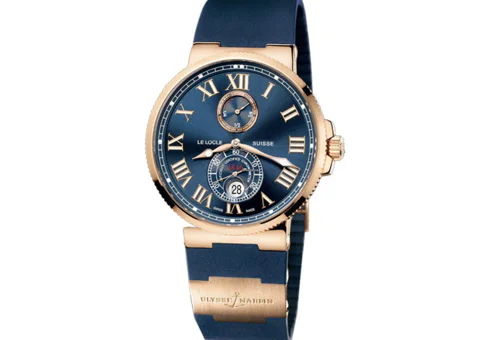 Ulysse Nardin Marine Chronometer 43mm Rose Gold Blue Dial