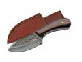 Knife with Carbon Steel Blade and Leather Sheath