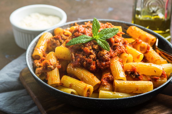 Photo of Beef Ragu with Fresh Pasta and Garlic Bread