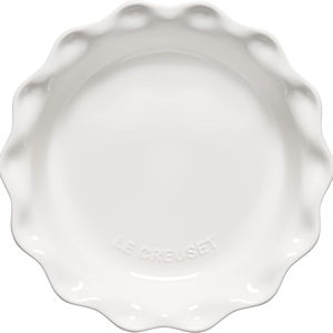 Le Creuset Stoneware 9" Heritage Pie Dish, White
