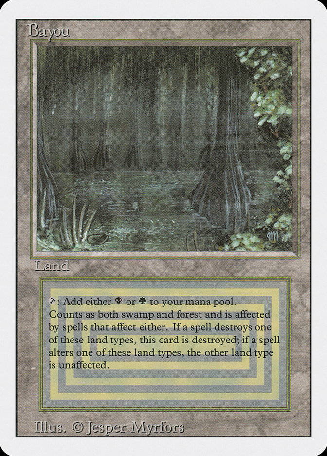 Card Shop Live's buylist bonanza giveaway grand prize - Bayou (Revised Edition). 