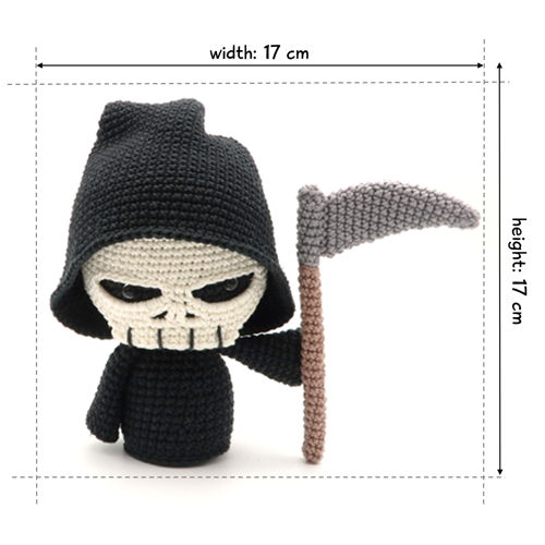 Grim Reaper, Padrão de Crochê, Amigurumi