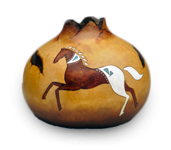 Create Southwest Horse Gourd Art by Krystal Garrido
