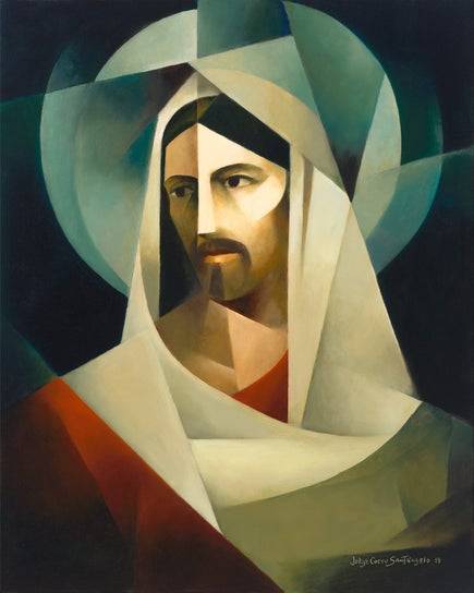 Abstract portratig of Jesus Christ.
