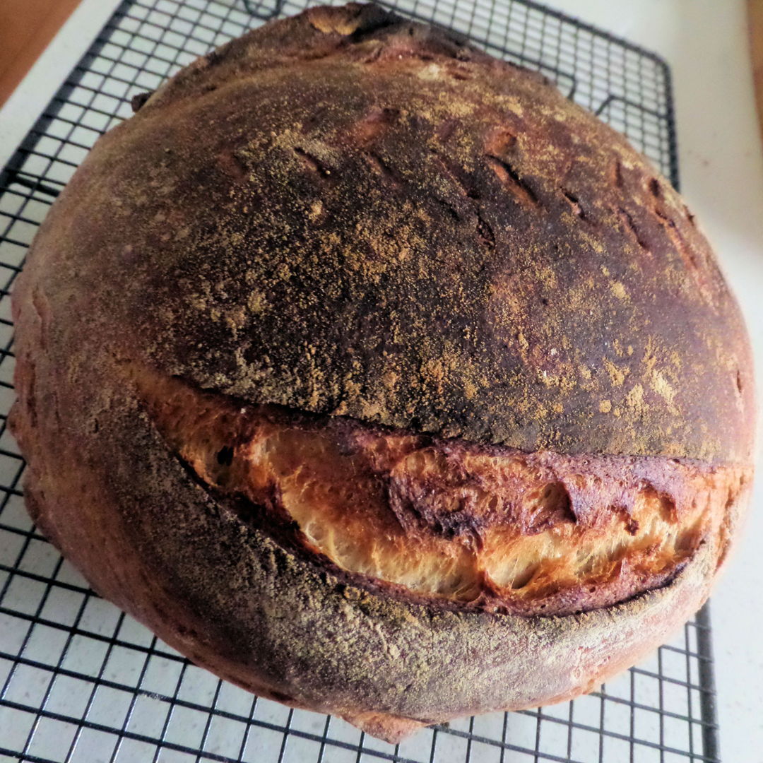 Sourdough Rye. Is this loaf smiling?