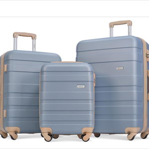 Merax 3 Piece Hardshell Luggage Set (light blue)