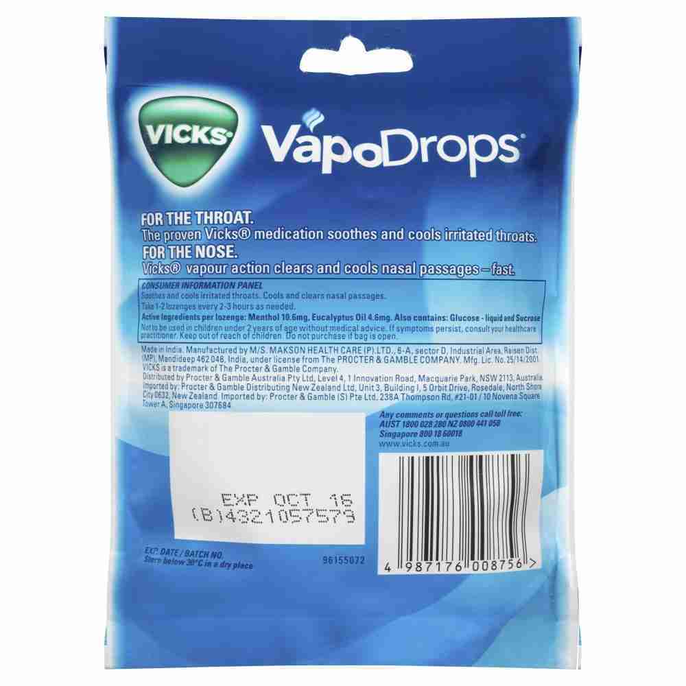 Vicks Vapodrops Original Menthol Lozenges 24 Pack - Image 3