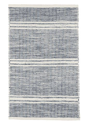 Malta Blue Wool Rug Column