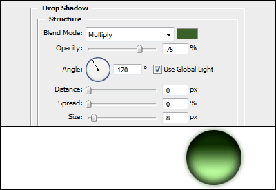 Создание кнопки с отражением в Фотошоп