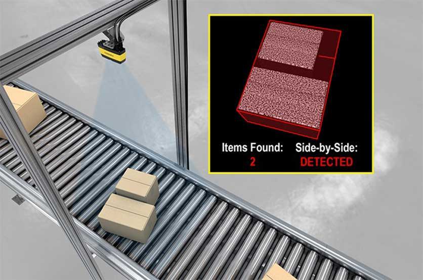 ระบบ 3D-A1000 จะเก็บข้อมูลขนาดของพัสดุ สร้างภาพมาร์กจุดแบบ 3 มิติ (3D point cloud)