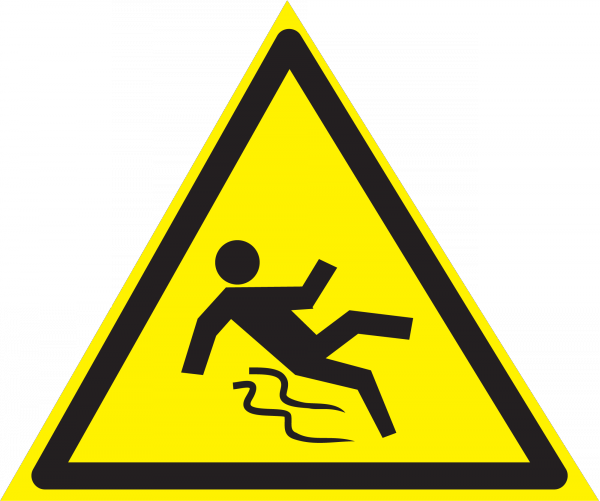 Векторный знак «Осторожно скользко»