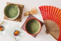 Matcha with Wagashi and Fan