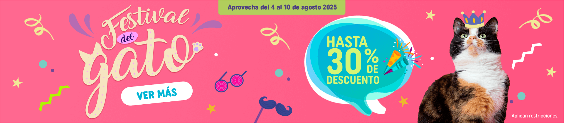 ¡Festival del gato! Hasta 30% OFF.