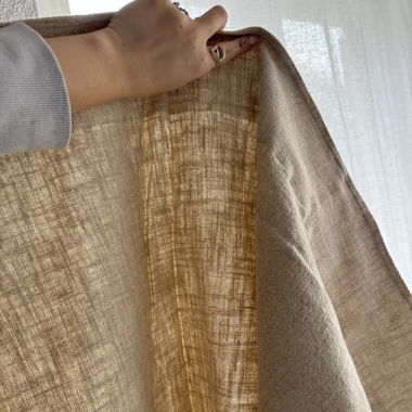 2x blickdichte Vorhänge in Beige