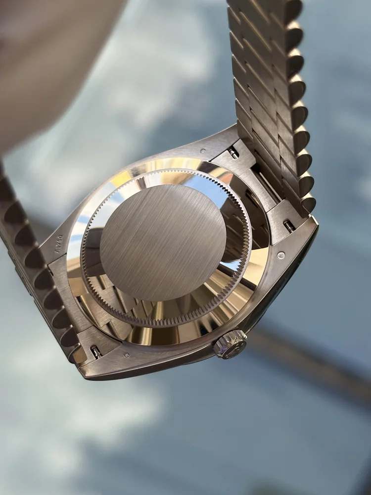 White Gold Blue Dial Roman Numerals