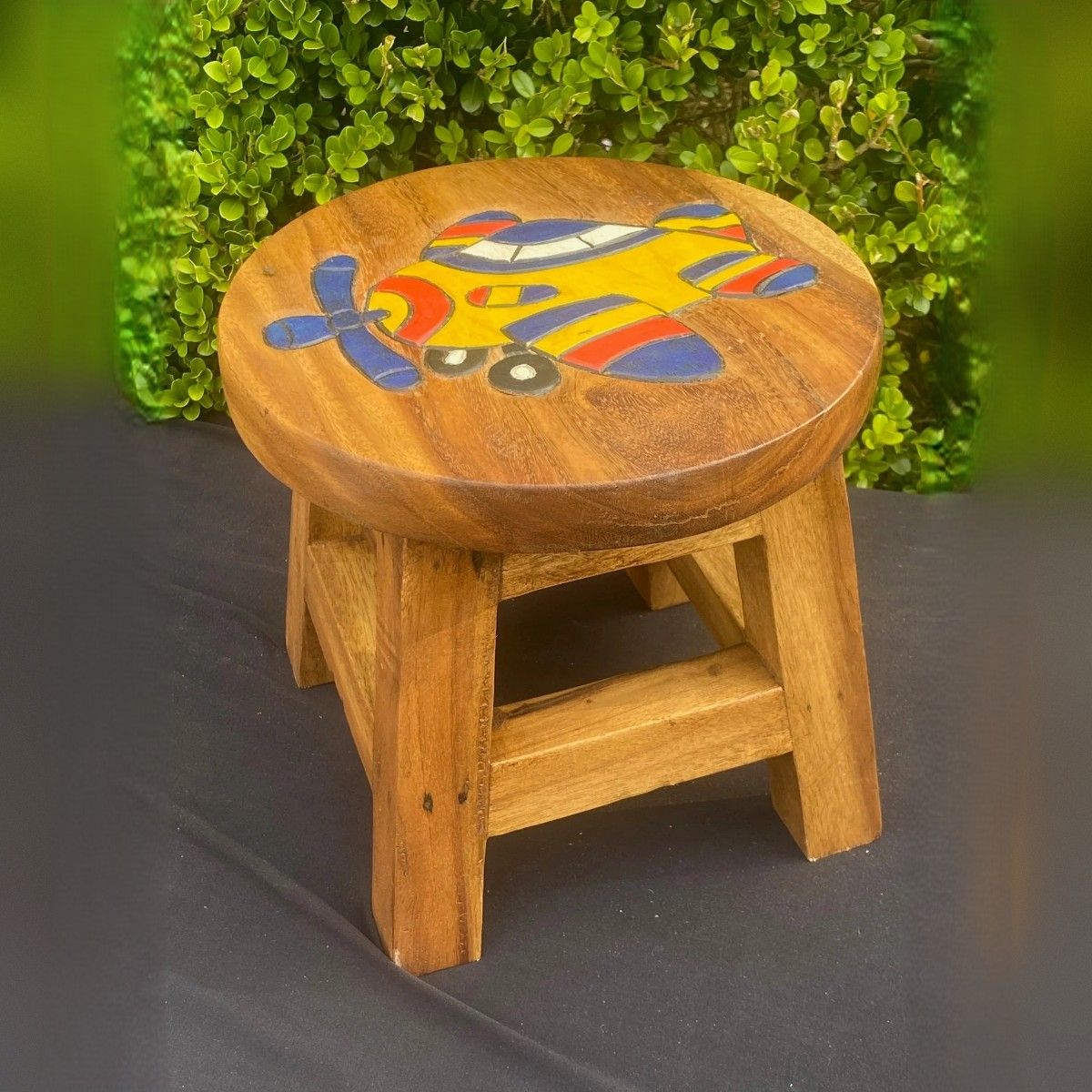 Children's Wooden Stool Airplane Toddlers Step sitting Stool