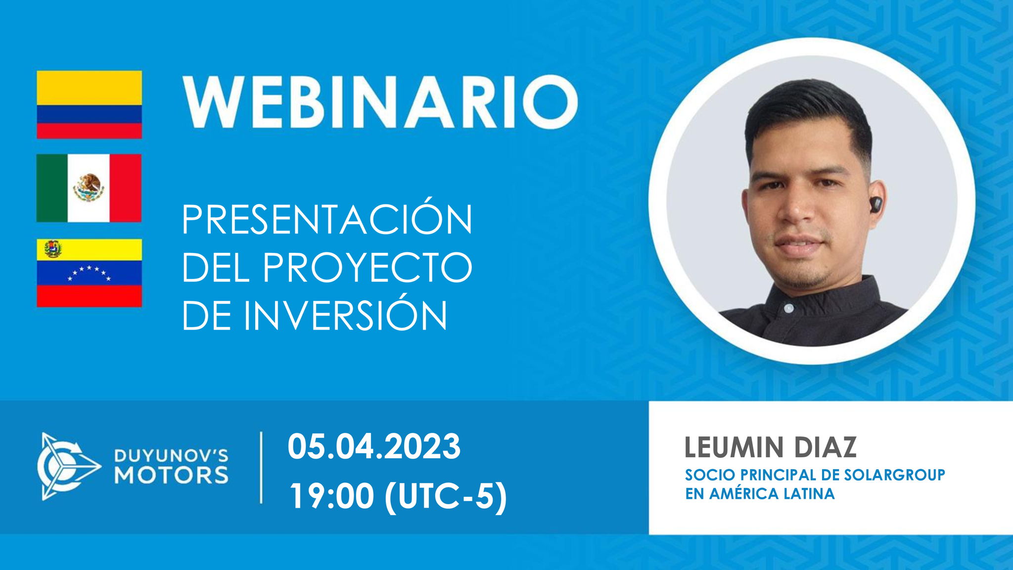 Latinoamerica. Presentación del proyecto de inversión "Motores de Duyunov"