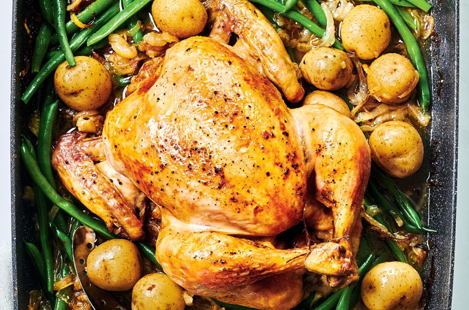 Roast Chicken with Caramelized Onions