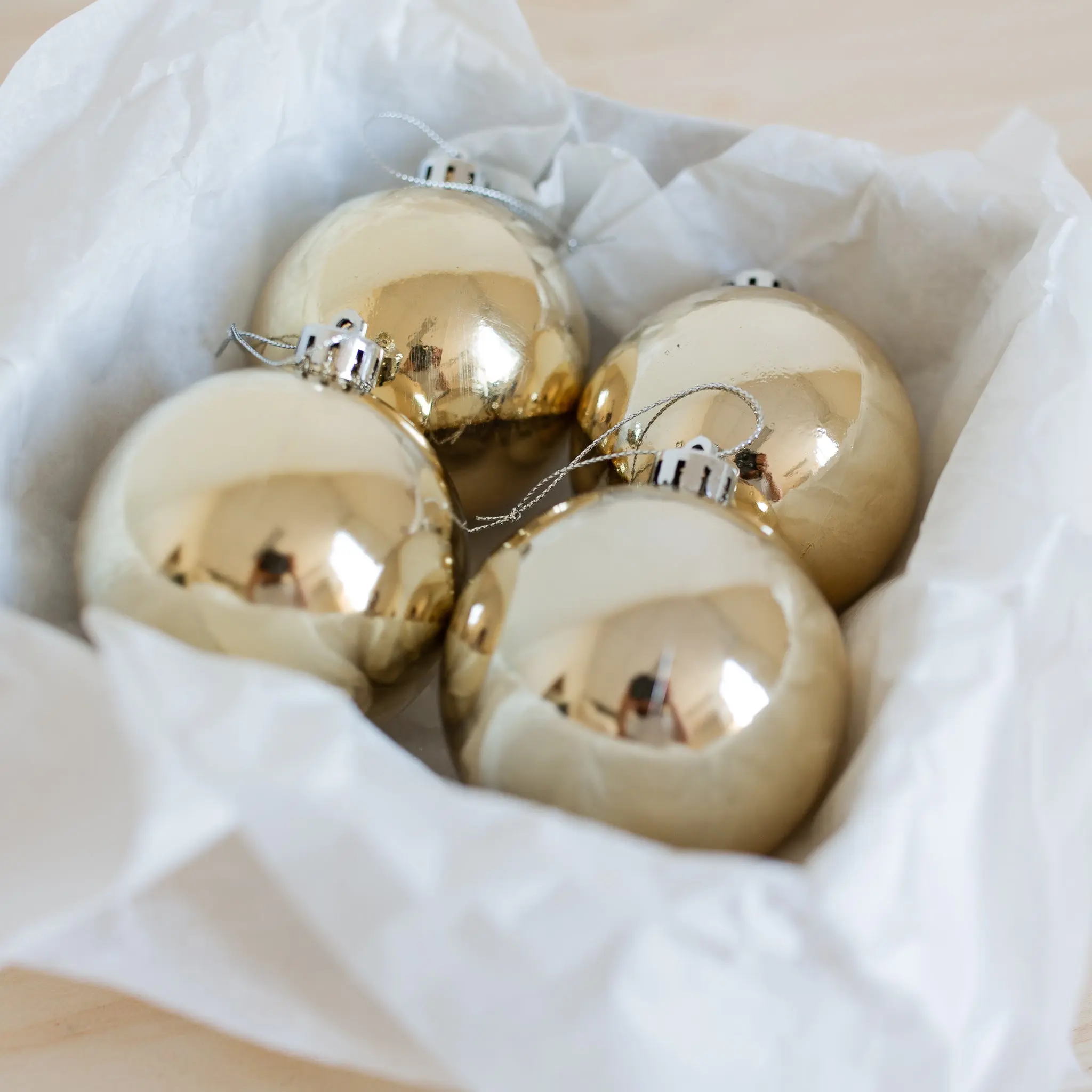 Light Gold Shatterproof Baubles