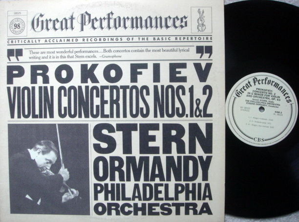 Columbia / STERN-ORMANDY, - Prokofiev Violin Concertos ...
