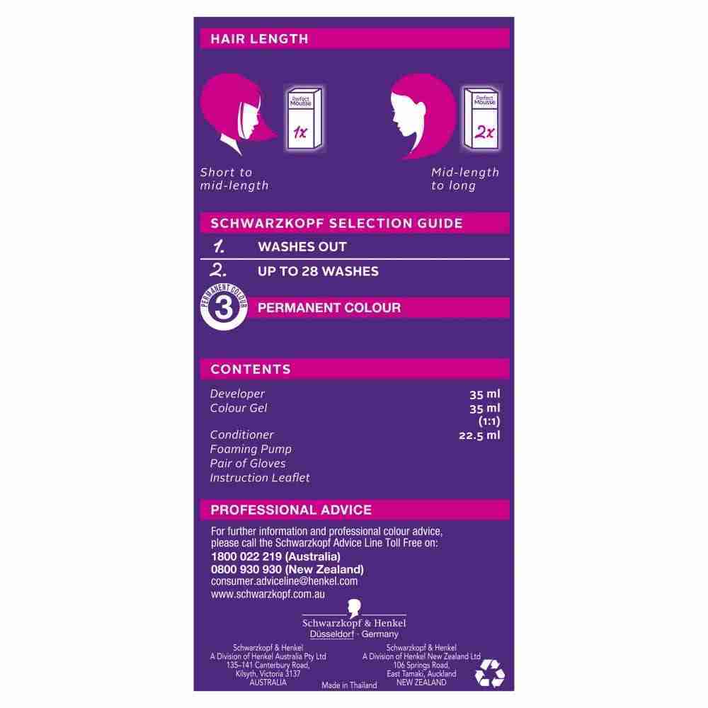 Schwarzkopf Perfect Mousse 3-88 Dark Red - Image 4