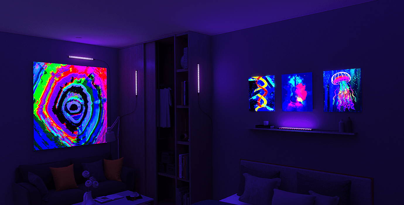 uv flood light body paint decoration