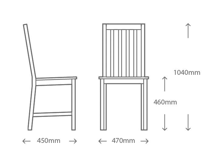 westhampton dining chair size