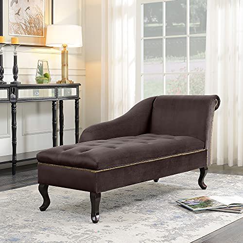 BELLEZE Velvet tufted chaise lounge vs Acacia Wood Chaise Lounge Chair