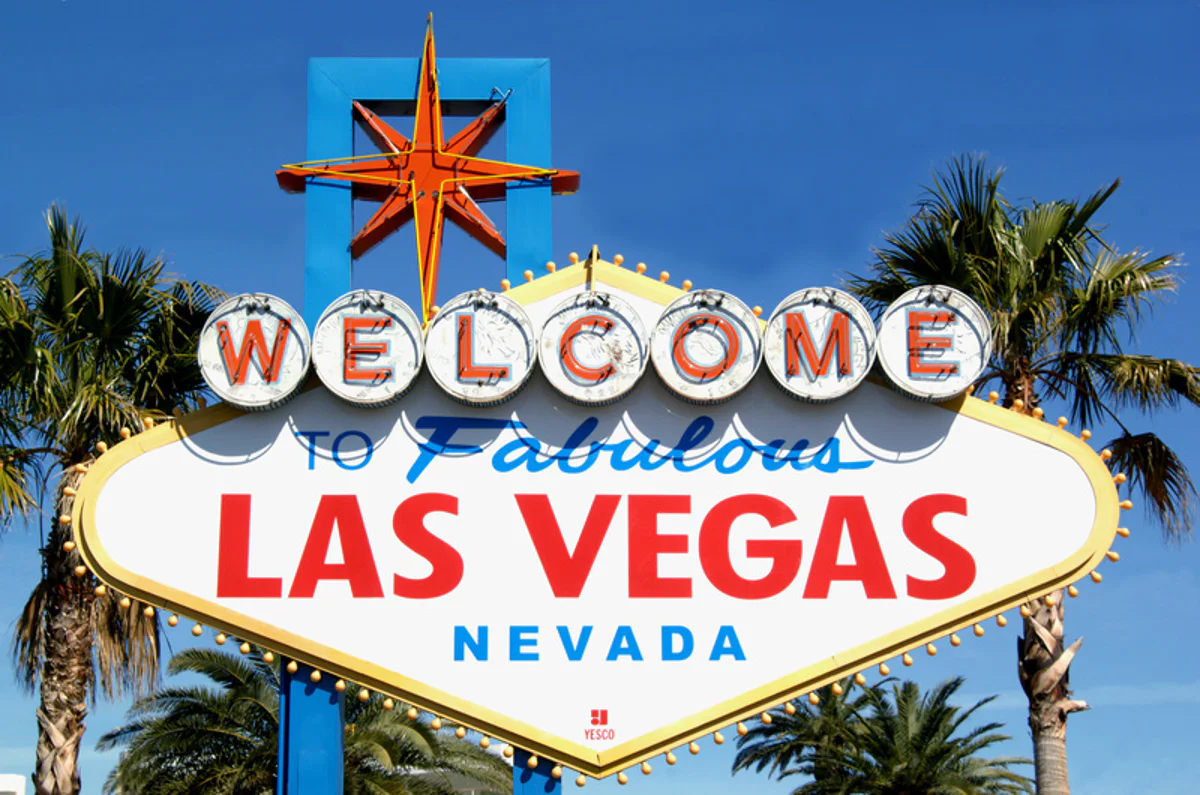 Welcome to Fabulous Las Vegas sign illuminated at night