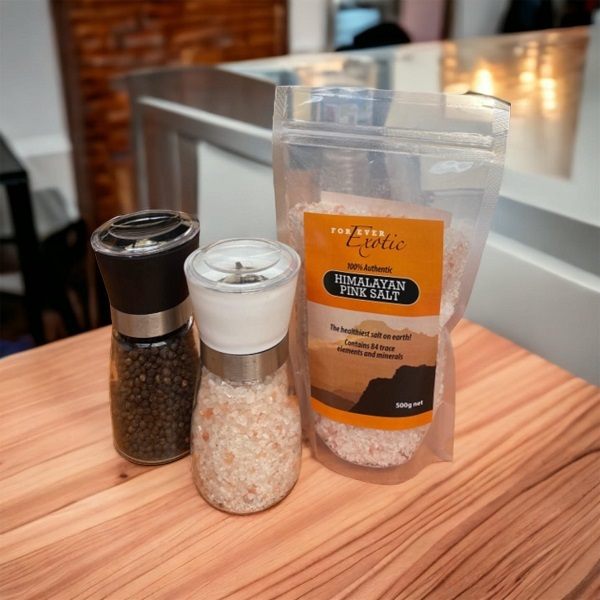 Gourmet Himalayan Salt & Peppercorn Stainless Steel Grinders