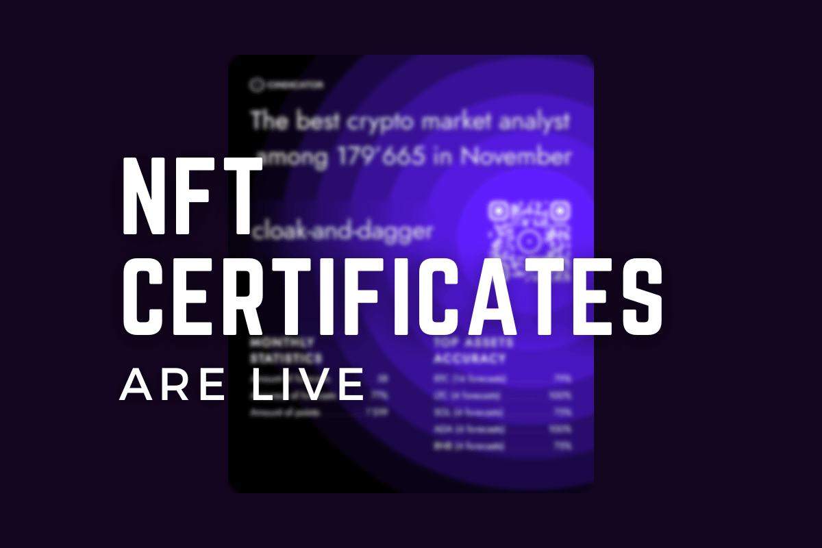 NFT Certificates Now Awarded to Top Prediction Participants