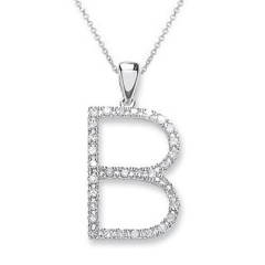 Shop 9K gold & diamond letter pendant collection - Pobjoy Diamonds