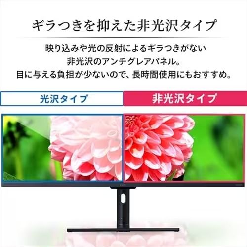 ギラつきを抑えた非光沢タイプ