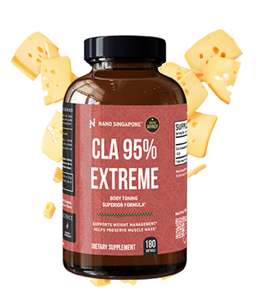 A bottle of the best fat burner supplement in front of cheese
