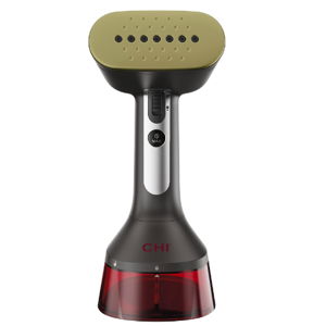 CHI Handheld Garment Steamer for Clothes, 2 Continuous Steam Modes, Full-Size 300 ml Capacity Water Tank, Ergonomic Handle, Vacation Essentials, 1600 Watts, 10’ Cord, Red (11590)