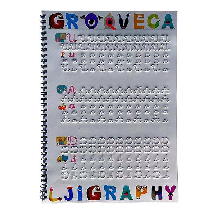 thumbnail image 2 of CAOMIAN Chinese Calligraphy Copybook Set - 6 Reusable Groove Practice Books With Pen 2 of 6