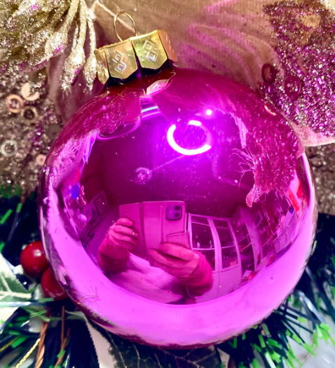 Plain Light Purple Glass Bauble 80mm