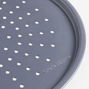 Crate & Barrel Slate Blue Carbon Steel Pizza Pan
