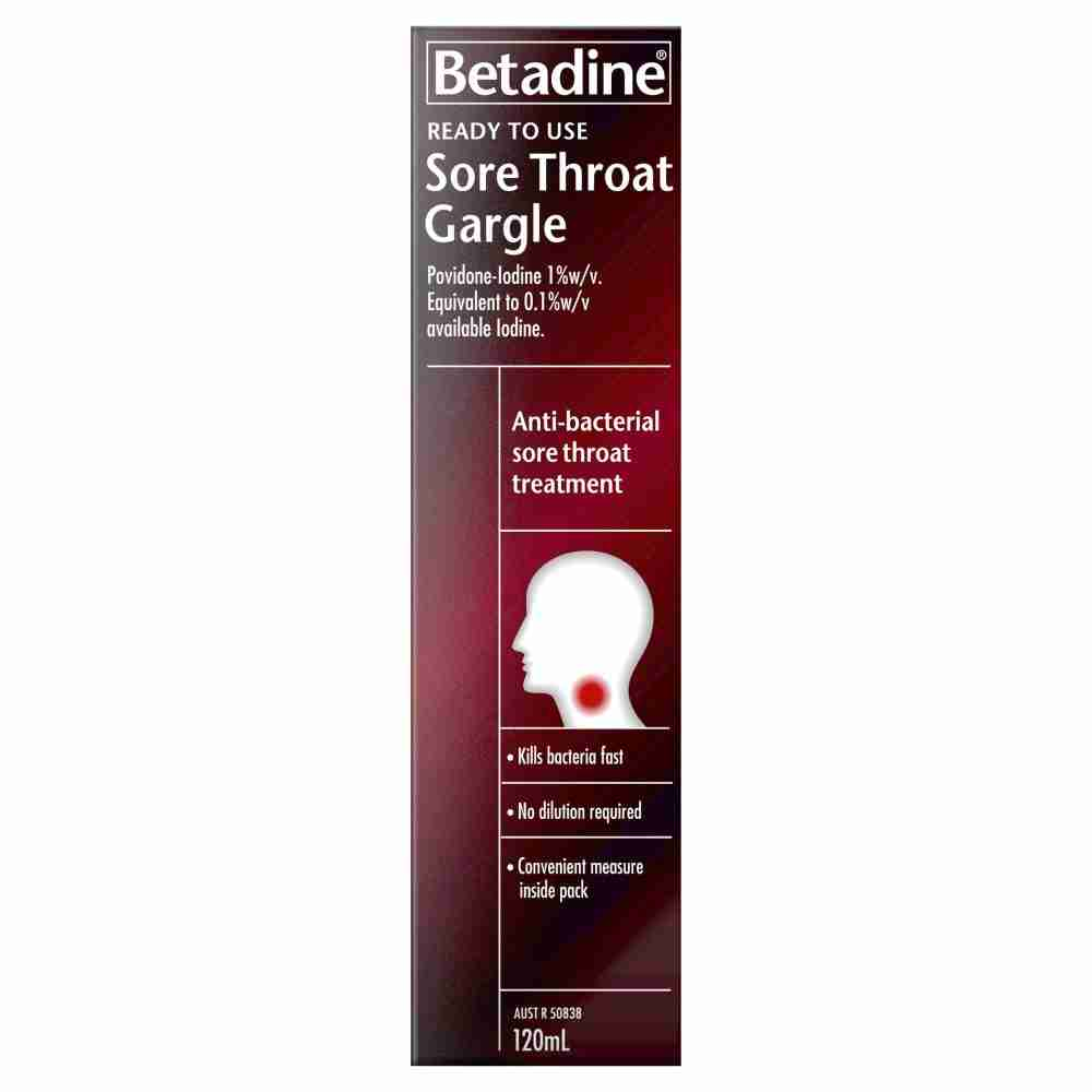 Betadine Ready To Use Sore Throat Gargle 120Ml Artg Id 50838 - Image 2