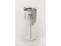 White Stainless Steel Wine Glass w/ NWTF Logo