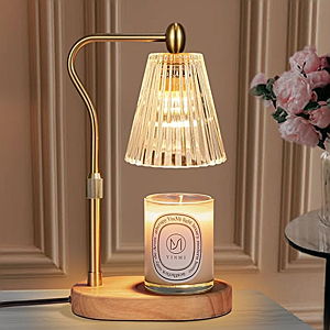 seenlast Candle Warmer Lamp, Candle Warmer with Timer Dimmer Adjustable Height, Electric Wax Warmer Vintage Home Decor, Candle Melter Lamp for Scented Jar Candles Christmas Birthday Gifts