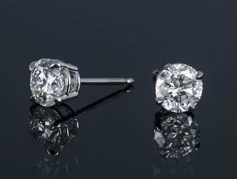 Shop GIA diamond stud earrings - Pobjoy Diamonds