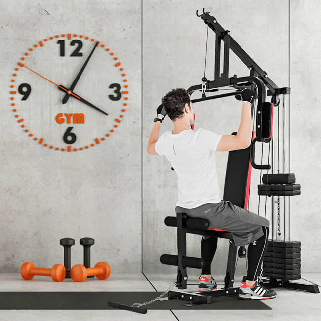 Multifunction Steel Home Gym 100lb Weight Stack Machine