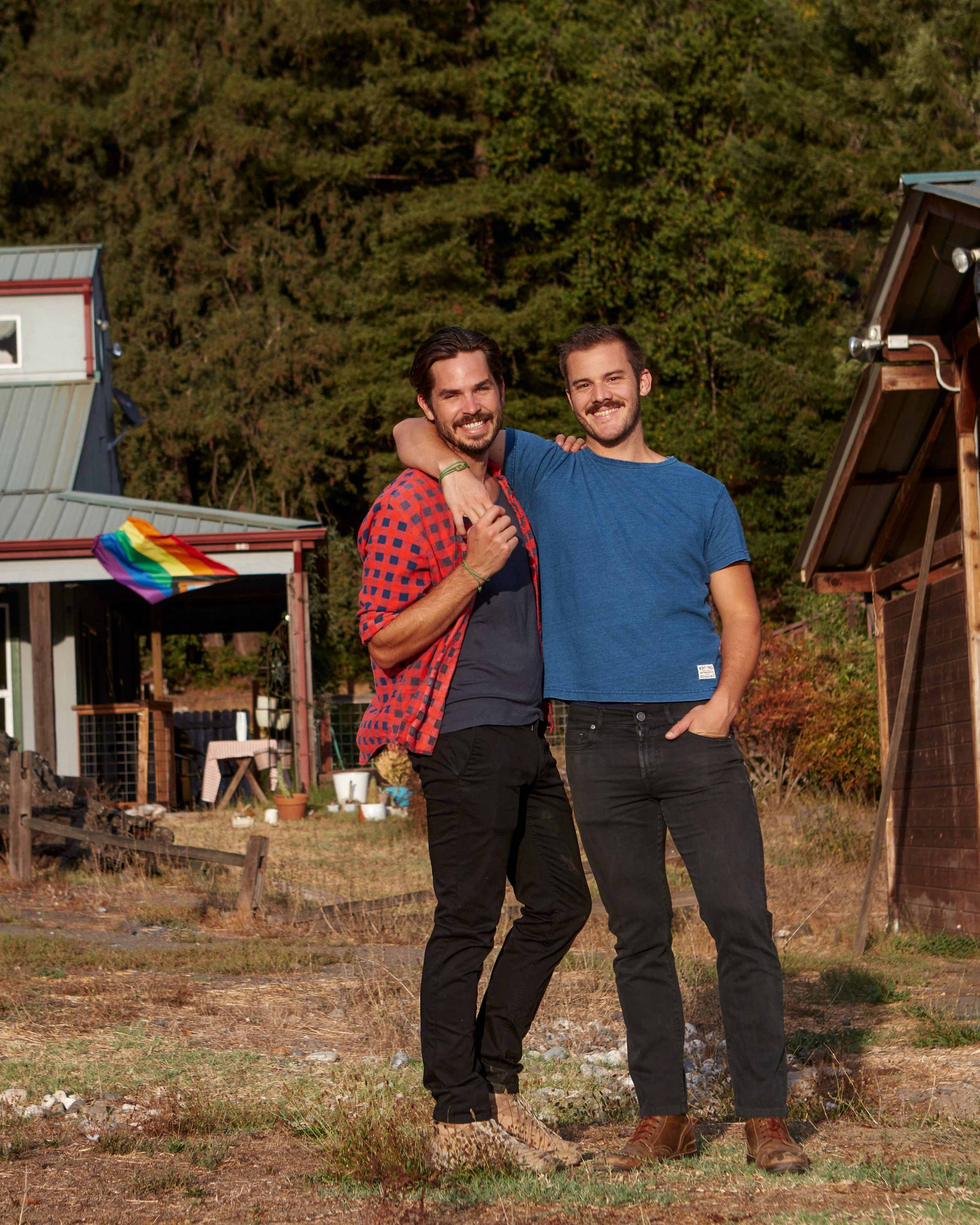 Spencer and his partner Nick on their farm