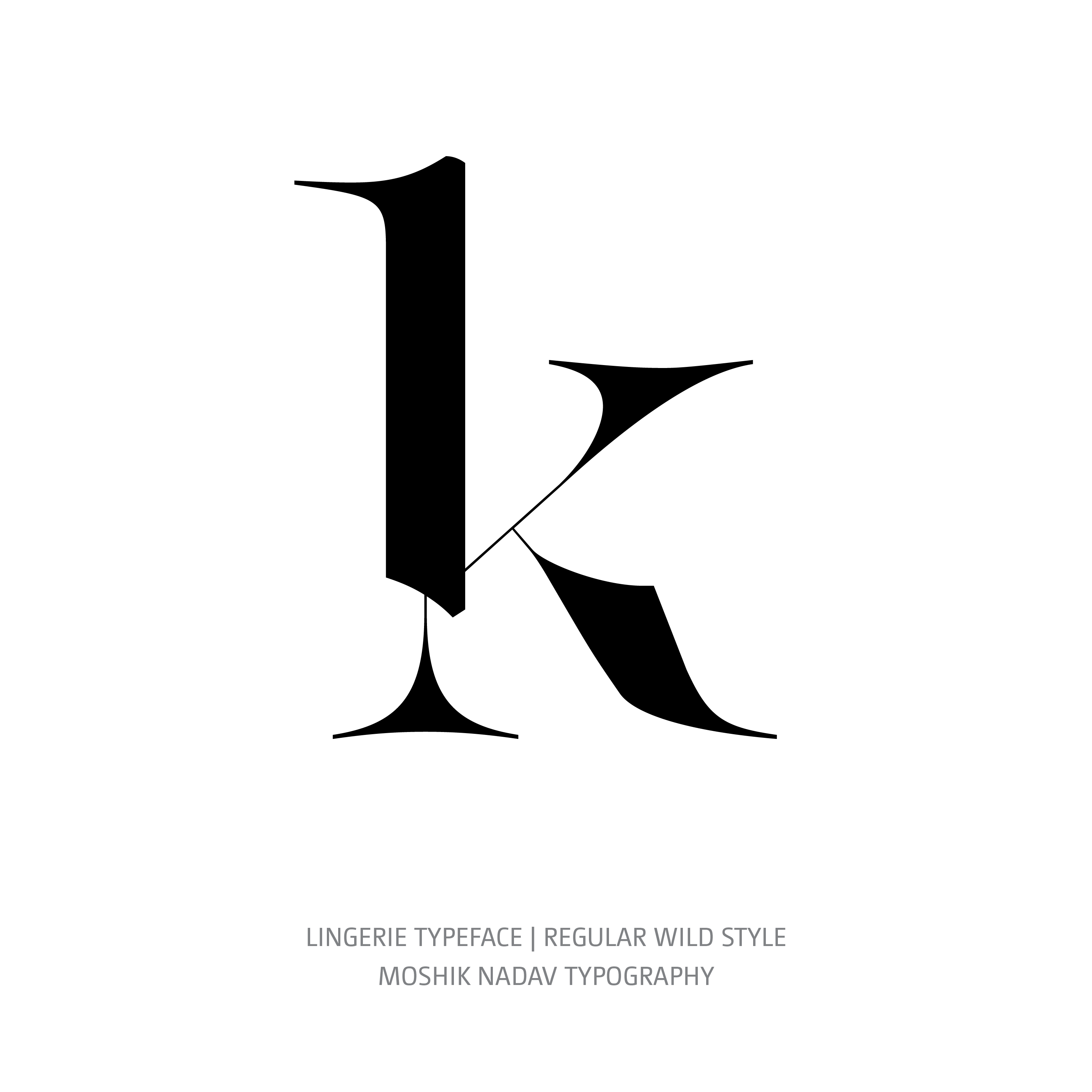 Lingerie Typeface Regular Wild k