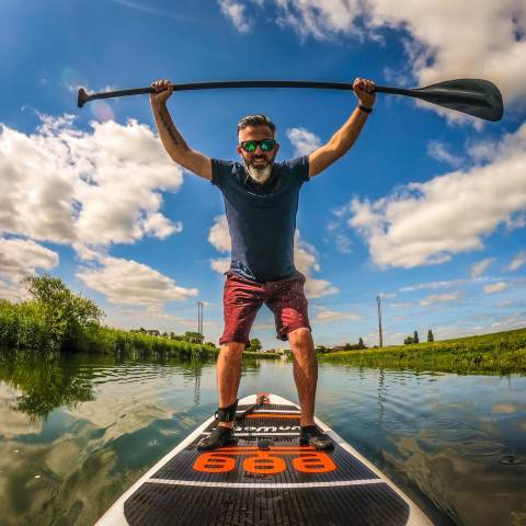 Funwater inflatable SUP board provide water fun on Canada Day