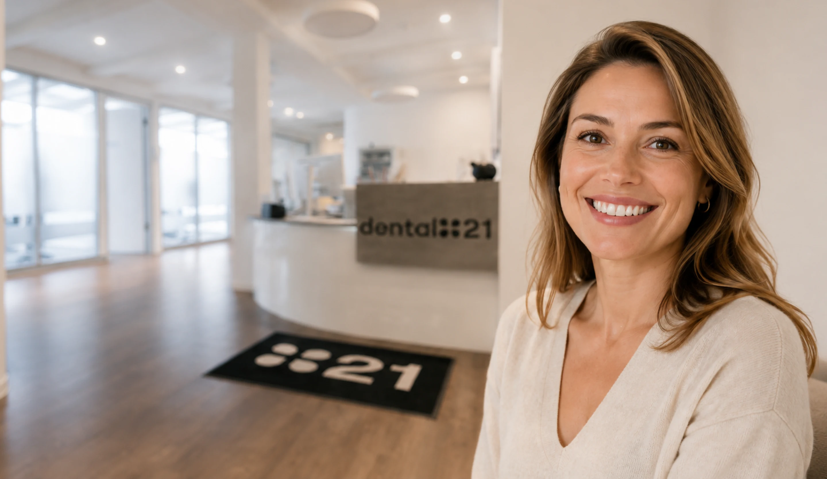 happy woman smiling