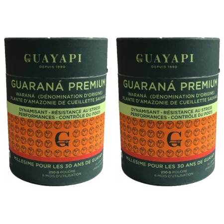Guarana premium en poudre - Lot de 2